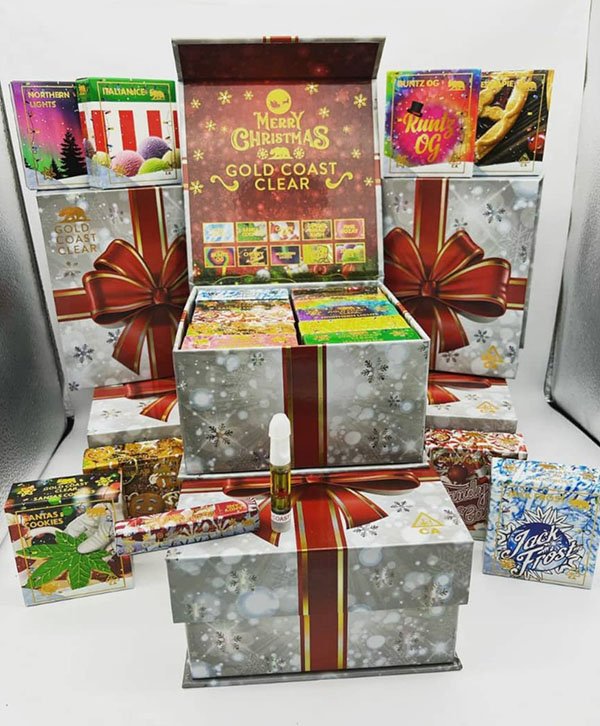 Gold Coast Clear Merry Christmas Carts